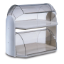 Vitrina para bollería doble piso 300x400x460 mm.