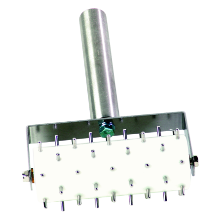 Picador de masa de pizza en acero inox 127x44x160 mm.