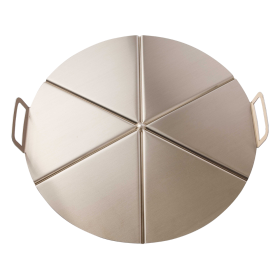 Bandeja de aluminio con asas para pizza 6 porciones ø450 mm.