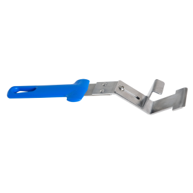 Pinza para bandeja de horno en acero inox 240x90 mm. Altura regulable.