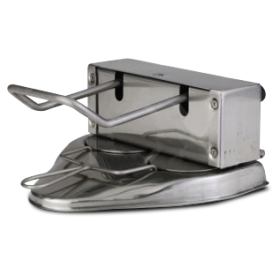 Aplasta-hamburguesas molde redondo para 2 uds. de ø100 mm. 408x230x205 mm.