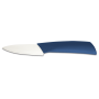 Puntilla cerámica blanca, mango azul 75 mm.