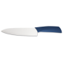 Cocinero cerámica blanca, mango azul 150 mm.