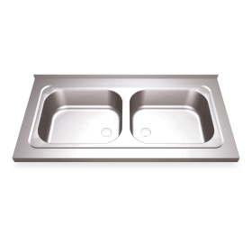 Fregadero 800x500 2 cubetas dimensiones cubetas 340x370x150 mm.