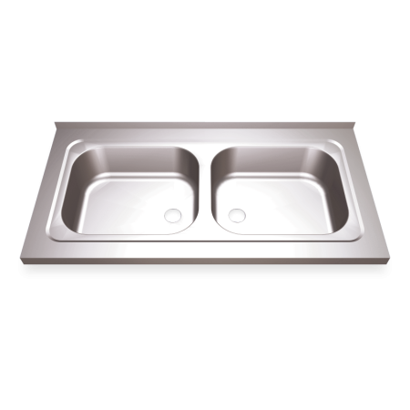 Fregadero 800x500 2 cubetas dimensiones cubetas 340x370x150 mm.