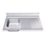 Fregadero 1000x550 1 cubeta y 1 escurridor dcha. dimensiones cubeta 330x330x200 mm.