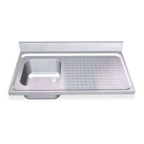 Fregadero 1000x550 1 cubeta y 1 escurridor dcha. dimensiones cubeta 330x330x200 mm.