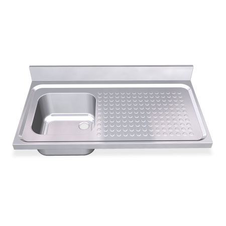 Fregadero 1000x550 1 cubeta y 1 escurridor dcha. dimensiones cubeta 330x330x200 mm.