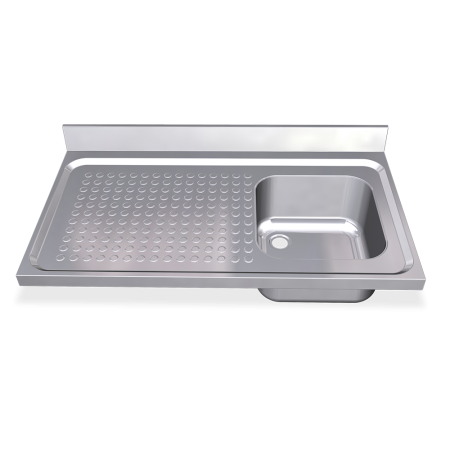 Fregadero 1000x550 1 cubeta y 1 escurridor izqda. dimensiones cubeta 330x300x200 mm.