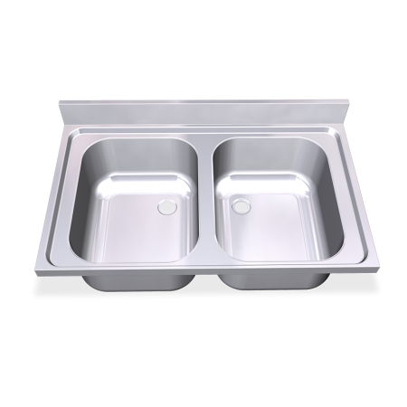 Fregadero 1200x600 2 cubetas dimensiones cubeta 500x500x300 mm.