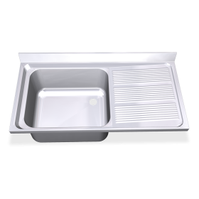 Fregadero 1400x700 1 cubeta y 1 escurridor dcha. dimensiones cubeta 600x500x320 mm.