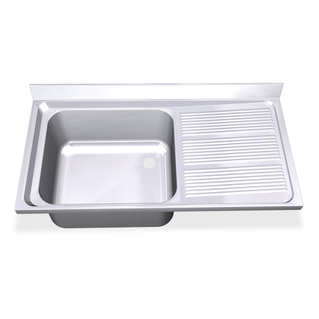 Fregadero 1400x700 1 cubeta y 1 escurridor dcha. dimensiones cubeta 600x500x320 mm.