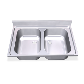 Fregadero 1000x700 2 cubetas dimensiones cubeta 500x400x250 mm.