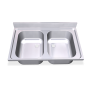 Fregadero 1200x700 2 cubetas dimensiones cubeta 500x500x300 mm.