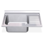 Fregadero 1600x700 1 cubeta gc y 1 escurridor derecha dimensiones cubeta 950x500x400 mm.