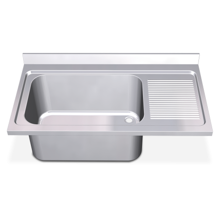 Fregadero 1600x700 1 cubeta gc y 1 escurridor derecha dimensiones cubeta 950x500x400 mm.