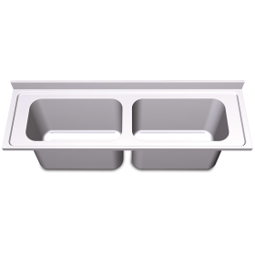 Fregadero gran capacidad 2000x700 mm. 2 cubetas Dimensiones cubeta: 800x500x600 mm.