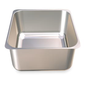 Fregadero para soldar a mesa, mano izda., 600x500x300 mm.