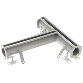 Canal modular ranurado en forma de T 500x100 mm. 500x105x90 mm.