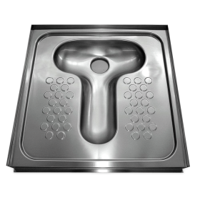 Taza turca acero inox. 750x750x133 mm.