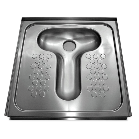 Taza turca acero inox. 750x750x133 mm.