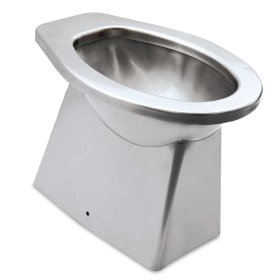 WC acero inox. 366x521x390 mm. Salida vertical