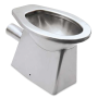WC acero inox. 366x521x390 mm. Salida horizontal