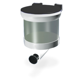 Dosificador de jabón 1 litro 130x135x140 mm.