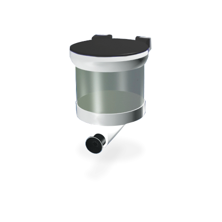 Dosificador de jabón 1 litro 130x135x140 mm.
