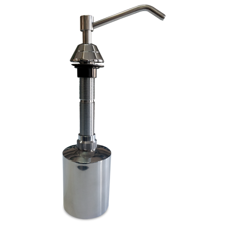 Dosificador de jabón inoxidable 500 ml. modelo encastrable 140x75x200 mm.