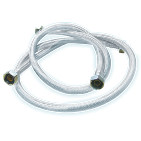 Latiguillo inoxidable plastificado H-H de 1/2" de 1200 mm.