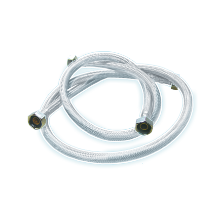 Latiguillo inoxidable plastificado H-H de 1/2" de 1500 mm.