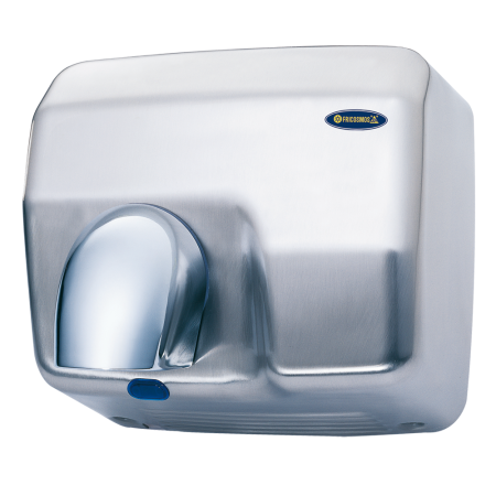 Secamanos óptico inoxidable satinado con tobera 270x200x240 mm.