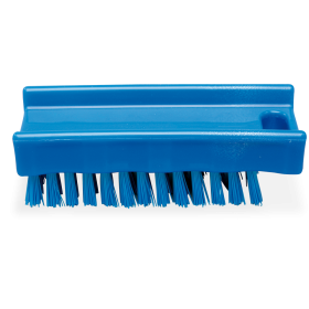 Cepillo limpiauñas de poliéster azul 110x45 mm.