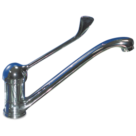 Grifo monomando codo sobremesa dos aguas 230x115x3/8"