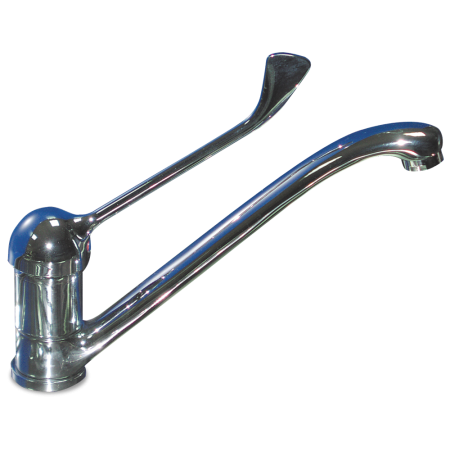 Grifo monomando codo sobremesa dos aguas 230x115x3/8"