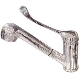 Grifo monomando codo 2 aguas, ducha extensible 228x130x1/2"