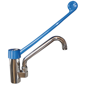 Grifo monomando codo sobremesa dos aguas Serie Monoblock 240x210x1/2"