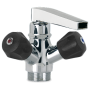 Grifo giratorio sobremesa dos aguas Serie Extra bajo 135x120x1/2"