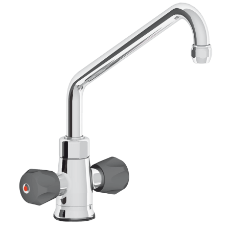 Grifo giratorio sobremesa dos aguas con pomo aislante Dimensiones: 400x320x1/2"
