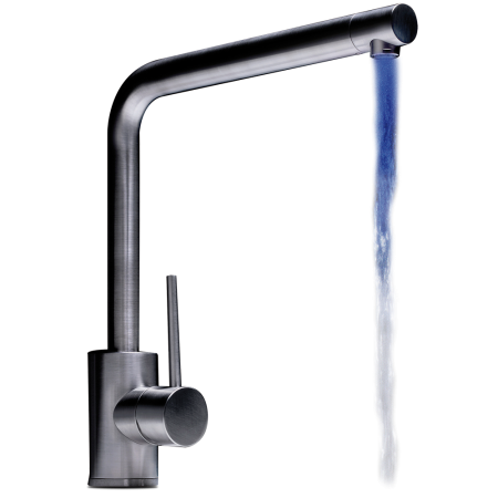 Grifo monomando acero inoxidable con leds 260x270x3/8"