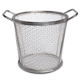 Cesta redonda para aperitivos 120x95x90 mm.