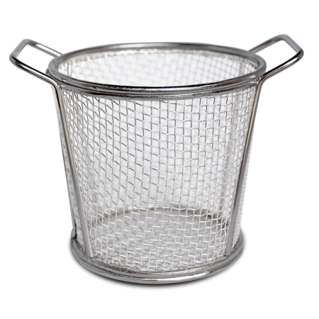 Cesta redonda para aperitivos 120x95x90 mm.