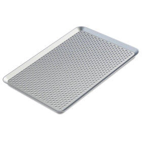 Bandeja perforada de aluminio 600x400x12 mm.