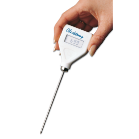 Termómetro electrónico de medición interna 50x25x180 mm. Rango de temperatura: de -50ºC a 150ºC. Sonda: 105 mm.