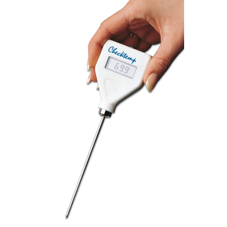 Termómetro electrónico de medición interna 50x25x180 mm. Rango de temperatura: de -50ºC a 150ºC. Sonda: 105 mm.