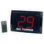 Visor de tickets "Su turno" inalámbrico 345x60x238 mm. 2 dígitos en rojo y 95 mm de altura. PVC negro.