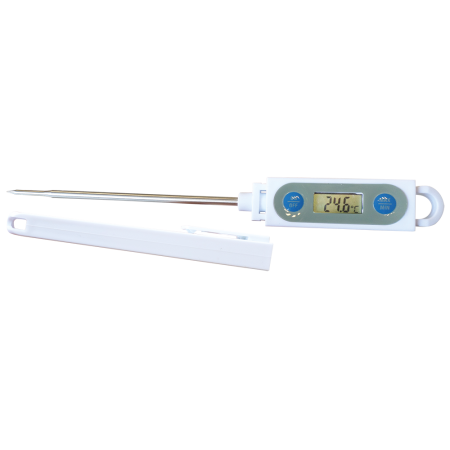 Termómetro digital resistente al agua 20x10x205 mm. De -50ºC a +200ºC - Sonda de acero inox. de 125 mm. y ø3.5 mm.