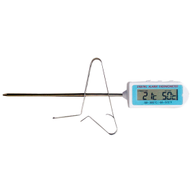 Termómetro con alarma resistente al agua De -50ºC a +300ºC - Sonda de acero inox. de 125 mm. Con clip de fijación.