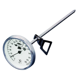 Termómetro de esfera inox para horno ø50x150 mm. De 0ºC a +300ºC
